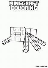 Coloring Minecraft Pages Clipart Spider Library sketch template