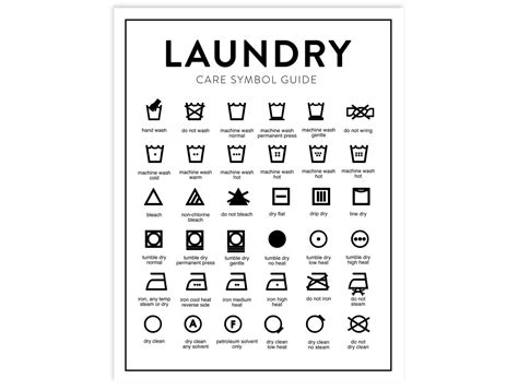 printable laundry care chart printable word searches