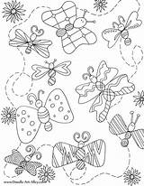 Coloring Pages Doodle Alley Library Clipart Butterfly sketch template
