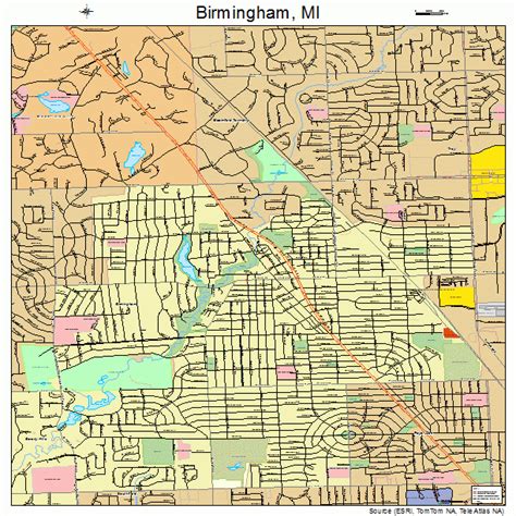 birmingham michigan street map