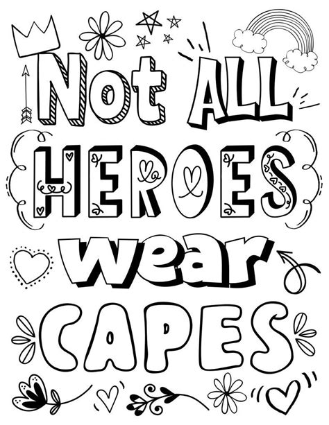 heroes wear capes  coloring page