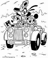 Coloring Safari Mickey Pages Popular Disney sketch template