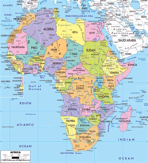 map africa countries  capitals topographic map  usa  states