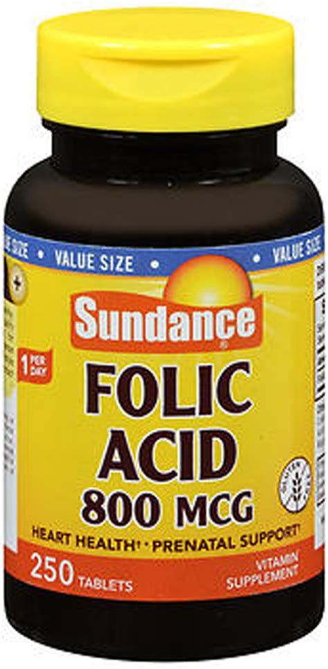 sundance vitamins folic acid  mcg  tablets   drugstore