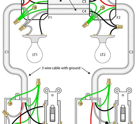wiring diagram double switch  lights home wiring diagram