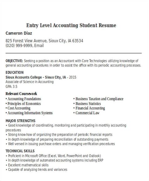 accountant resume templates