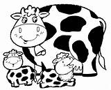 Vaca Vacas Becerros Lechera Alimentando Becerro Pinto Infantiles Calves Feeding Ampliar Haz sketch template