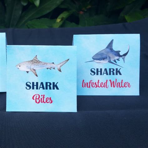 shark  sign printable instant  shark etsy