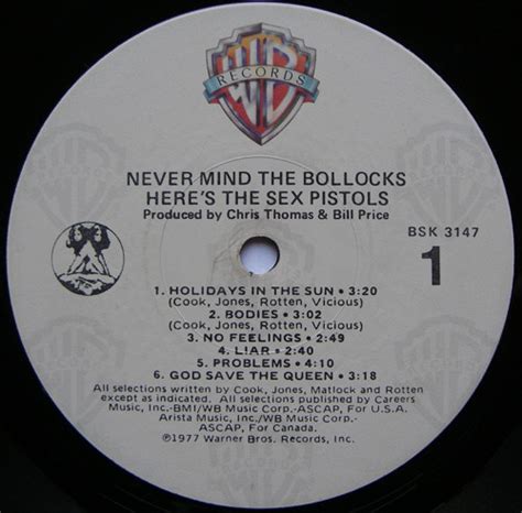 god save the sex pistols never mind the bollocks usa fifth pressing