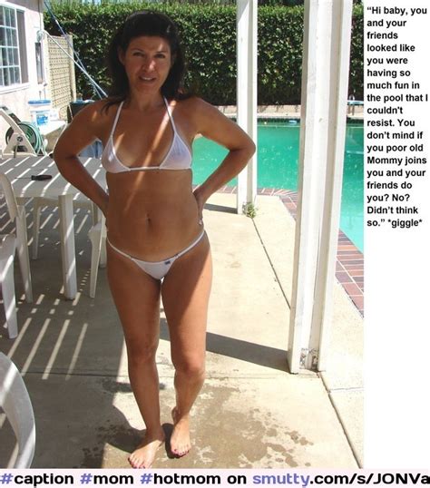 Caption Mom Hotmom Milf Cougar Bikini Poolparty