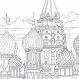 Landmarks Coloring Adult Color Pages Book Visit Cathedral sketch template