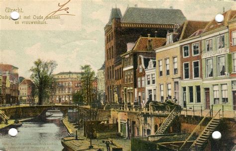 netherlands utrecht oude canal kanaal fotografje sign  postcard collectibles postcards