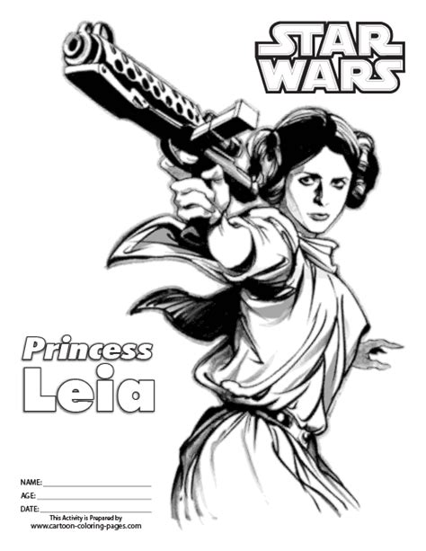 star wars princess leia coloring pages star wars  coloring