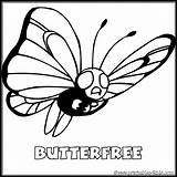 Butterfree Coloring Pages Pokemon Printables Kids Word Template sketch template