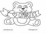 Gymnastics Coloring Pages Printable Gymnastic Color Print Sheets Book Bear Word Children Teddy Search Colouring Words Kids Printables Adult Kidsuki sketch template
