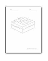 Coloring Minecraft Pages Cake sketch template