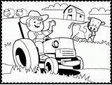 Tractor Deere Ausmalbilder Getcolorings Vorschule Backhoe Drawing sketch template