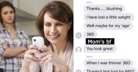 Girl Gets Caught In The Crossfire Of Her Moms Sexting When Shes
