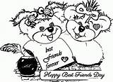 Friendship Coloring Pages Friends Cards Popular sketch template