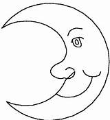Moon Drawing Coloring Pages Kids sketch template