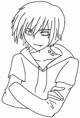 Boy Demon Lineart Anime Base Drawing Chan Getdrawings Wallpaper sketch template
