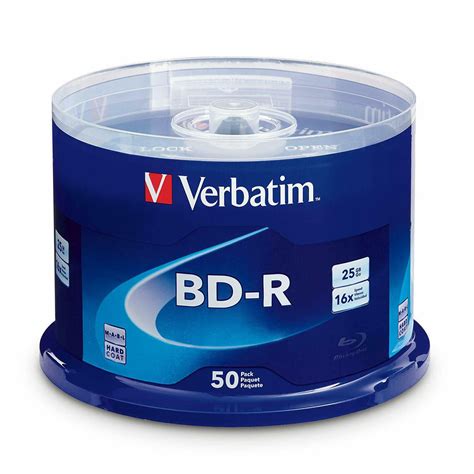 Verbatim Bd R 25gb 16x Blu Ray Recordable Media Disc 50