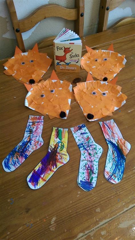cool fox  socks art activities