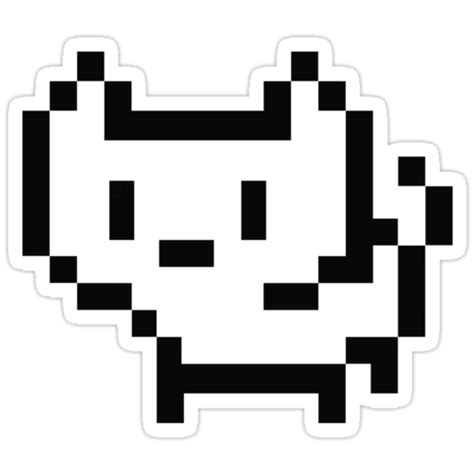 Pixel Cat Stickers By Beardpuller Redbubble