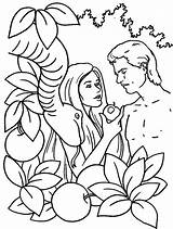 Eve Adam Coloring Pages Sunday School Kids Children Sheets Bible sketch template