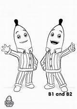 Bananas Pyjamas Pages Coloring Template Sketch sketch template