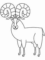 Coloring Sheep Bighorn Pages Kids Animals Rocky Horn Big Printable Clipart Cliparts Drawings Mountain Template Print Colouring Cartoons Library Search sketch template