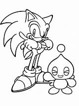 Sonic Coloring Pages Chao Cheese sketch template