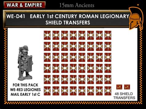 roman legionaries 1st century type 1 shield decals 5 30
