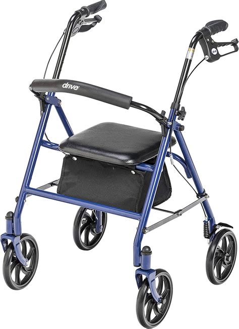 drive medical bl   wheel rollator walker  seat removable  support blue great