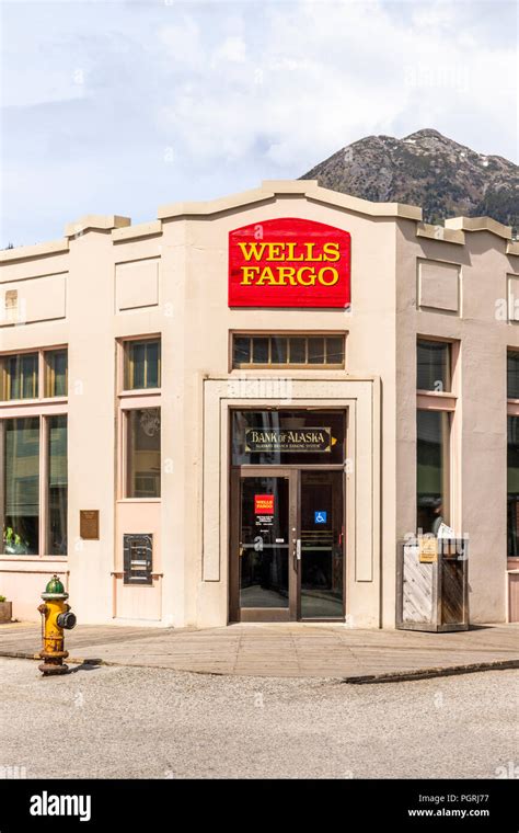 Wells Fargo Bank Of Alaska In The Main Street Of Skagway Alaska Usa