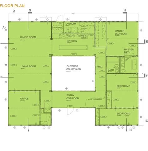 modern courtyard house plans classic luxury nowadays