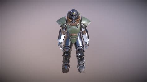 power armor  fallout   model  emkas facabb sketchfab