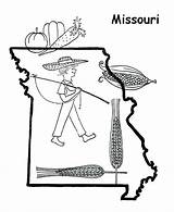 Missouri Coloring State Pages Flag Printables Usa Idaho Map Getcolorings Print Printable Shape Outline Go sketch template