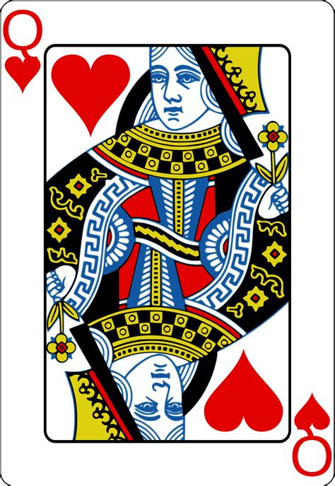printable queen  hearts card