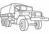 Army Coloring Pages Vehicles Truck Military Print sketch template