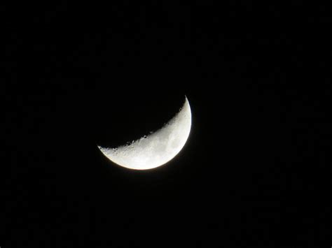 crescent moon on a dark night photograph by elisabeth ann fine art