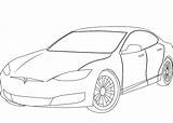 Tesla Roadster Supercoloring Colorironline Cybertruck sketch template