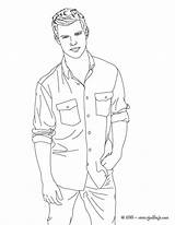 Coloring Pages Actor Twilight Taylor Lautner People Printable Kids Cute Jacob Hellokids Popular Movie sketch template