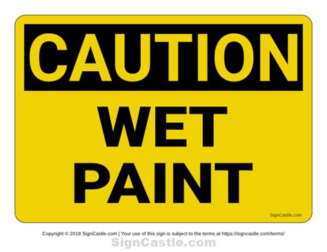 printable wet paint sign printable word searches