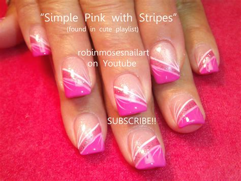 nail art  robin moses cutest easy pink nail art cutest simple pink