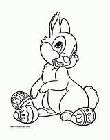 Easter Disney Coloring Pages Thumper Printable Stitch Eggs Disneyclips sketch template