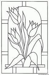 Vitral Vitrais Tulip Vitrales Tulipe Desenhos Tulipanes Blancodesigns Colorir Vidrieras Mosaicos Coloriages Dibujo Mosaic Tulips Moldes Vidro Riscos Mais Falso sketch template
