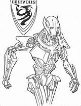 Wars Star Coloring Pages Grievous Sheets Popular Library Draw Drawing sketch template