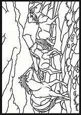 Dover Malvorlagen Intarsia Ausmalen Pferde Pferd Scherenschnitt Einhorn Carousel Doverpublications sketch template