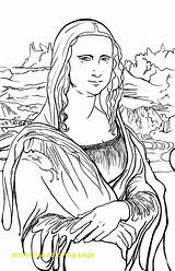 Mona Lisa Coloring Vinci Da Leonardo Pages Printable Getcolorings Color sketch template